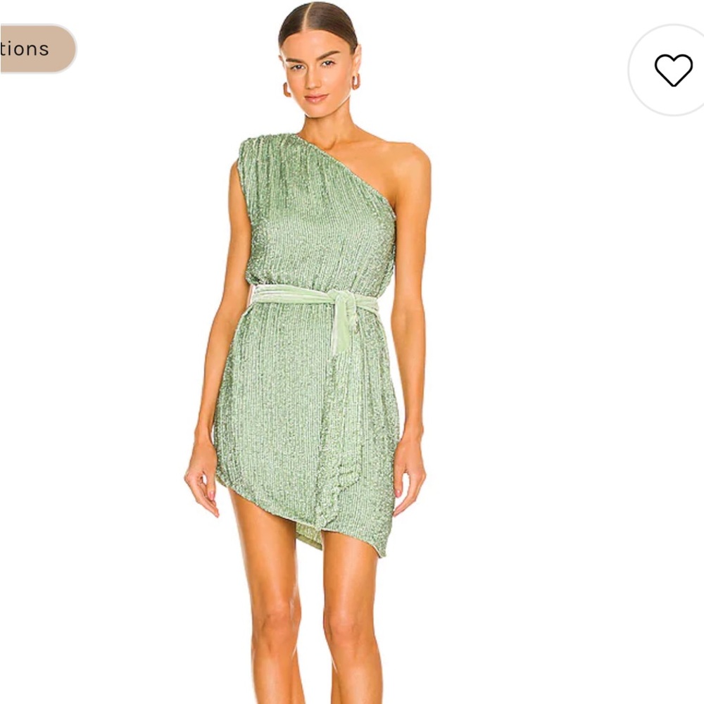 Retrofete 1 shoulder sequin mini dress